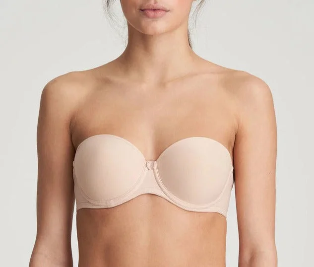 Bra with a bandeau style for a strapless and sleek look Tom Strapless In Caffe Latte - Marie Jo Bra with a bandeau style for a strapless and sleek look Tom Strapless In Caffe Latte - Marie Jo