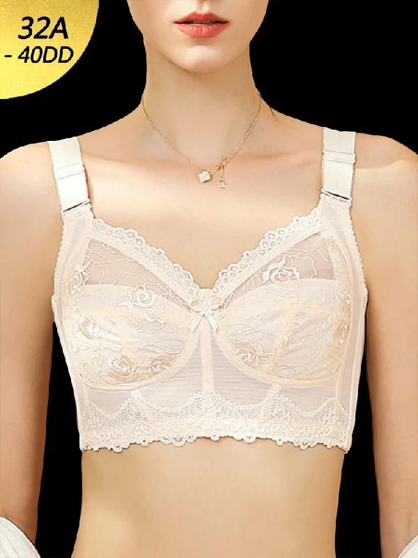 Lace bras for a feminine and elegant touch​ Ultra Thin Lace Sexy Wireless Minimizer Bra