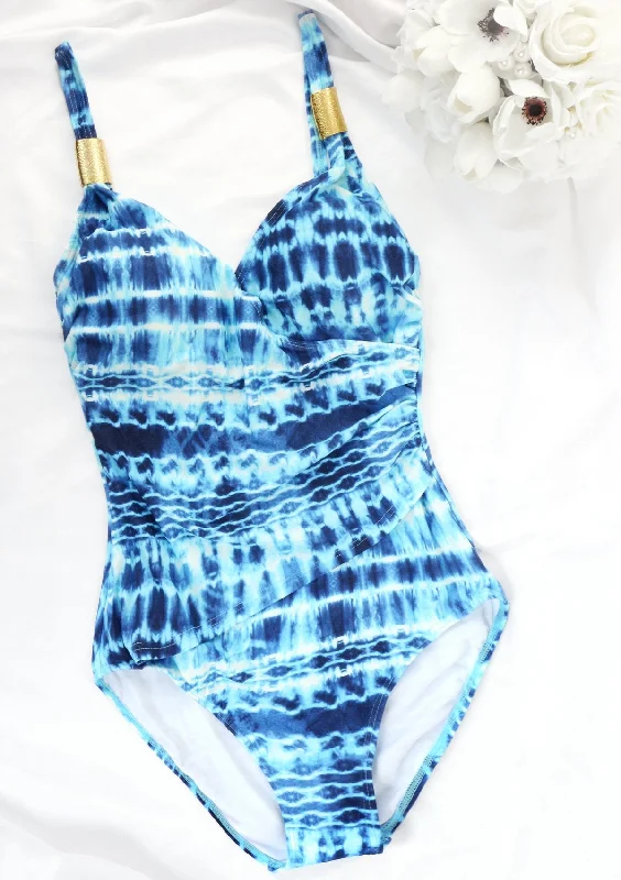 Front - closure bras for easy on and off​ V-Neck One-Piece Swimsuit