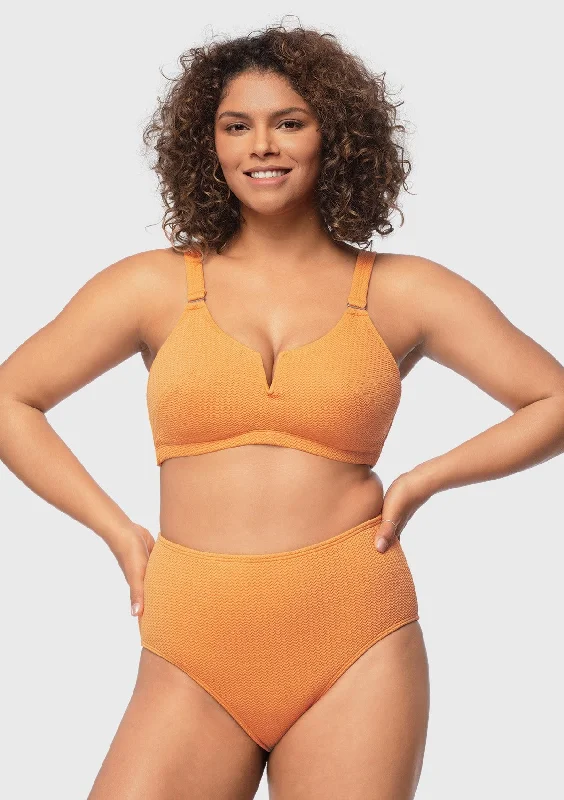 Plus - size bras designed for larger cup sizes and fuller figures Songful V-wire Plunge Textured Two-piece Bikini Set Plus - size bras designed for larger cup sizes and fuller figures Songful V-wire Plunge Textured Two-piece Bikini Set