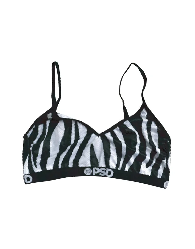 Bra with an anti - itch lining for added comfort PSD Zebra Spaghetti Strap Triangle Bra 41171053 Bra with an anti - itch lining for added comfort PSD Zebra Spaghetti Strap Triangle Bra 41171053