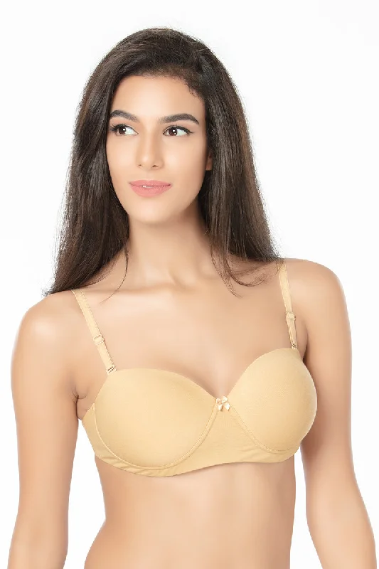 Convertible underwire wired bras with multiple styling options​1230 Plain Mold T-shirt Bra Skin