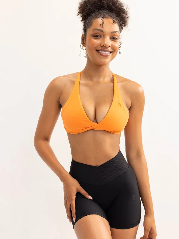 low impact breathable women sport braActivate Twist Sports Bra - Tangerine