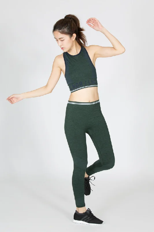 affordable women sport bra for budget - conscious shoppersAero.01 Sports Bra - Dark Green Marl