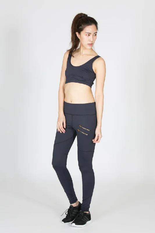 petite medium impact women sport braCarson Crop - Navy