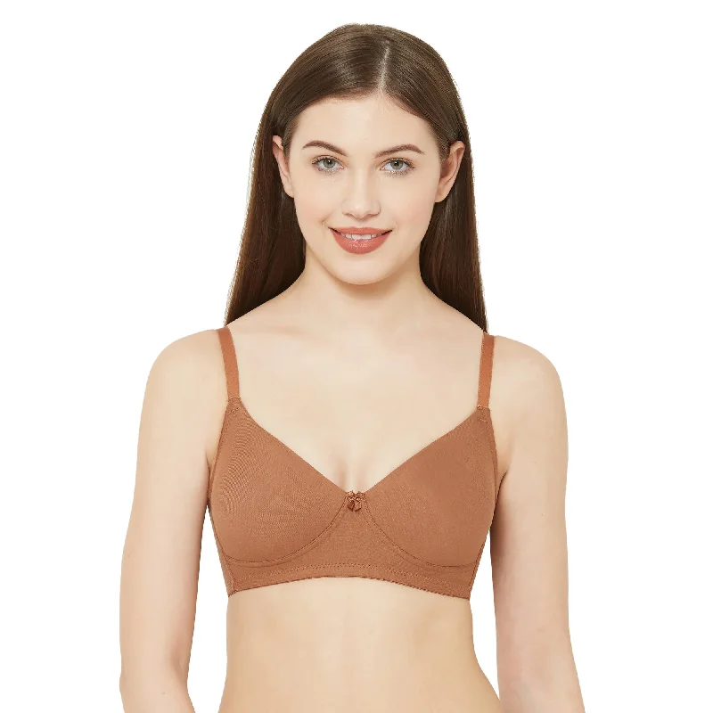 Underwire padded sports wired bras for impact protectionSaheli-Cotton Basics Plain Non Padded Mold Bra Coffee Brown Underwire padded sports wired bras for impact protectionSaheli-Cotton Basics Plain Non Padded Mold Bra Coffee Brown