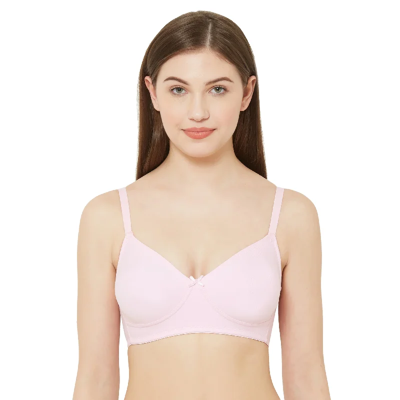 Underwire wireless - feeling sleep wired brasSaheli-Cotton Basics Plain Non Padded Mold Bra Pink Underwire wireless - feeling sleep wired brasSaheli-Cotton Basics Plain Non Padded Mold Bra Pink