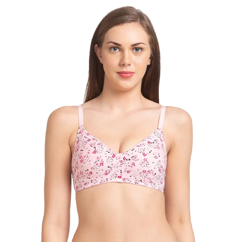 Underwire padded seamless wired bras for all - day wearSakhi 2 - Printed Side Support Everyday Bra Pink Underwire padded seamless wired bras for all - day wearSakhi 2 - Printed Side Support Everyday Bra Pink