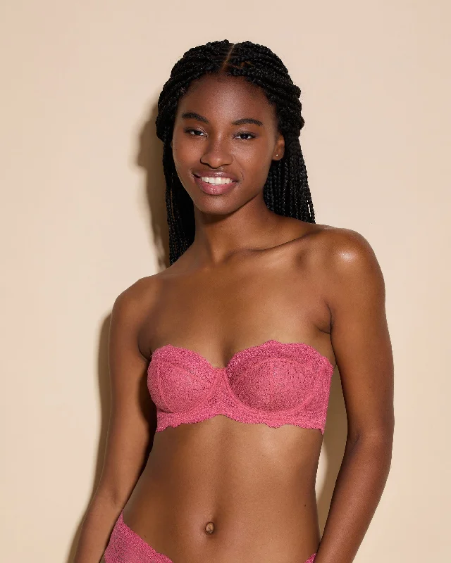 geometric pattern women lace bra for a modern lookReggiseno Convertibile Senza Spalline