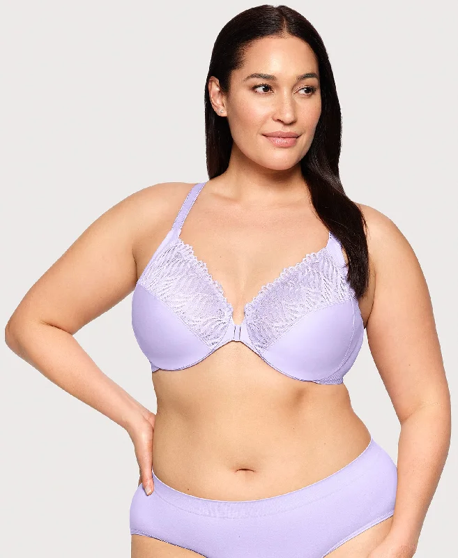 plus size women plus - size friendly brand braFront-Closure T-Back WonderWire Bra Soft Lilac plus size women plus - size friendly brand braFront-Closure T-Back WonderWire Bra Soft Lilac