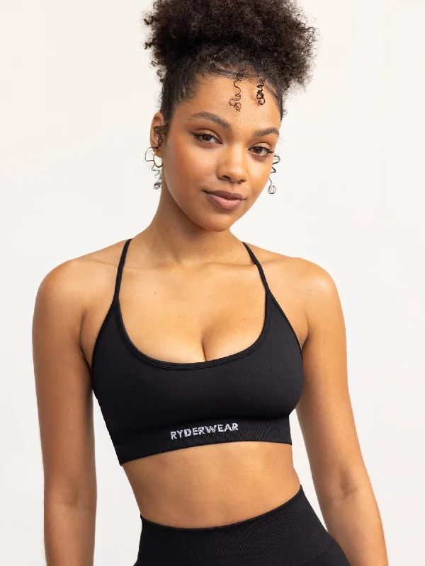 matching women sport bra and leggings setsLift 2.0 Seamless Sports Bra - Black