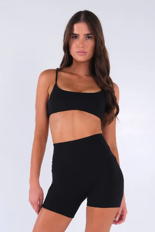 wireless women sport bra for comfortLuxe Sports Bra - Black