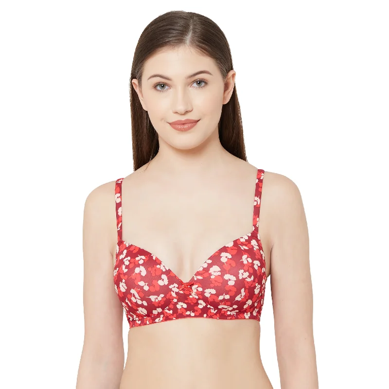 Underwire push - down wired bras for a different shaping effect6365-Spandex Support Bra-Tango Red Underwire push - down wired bras for a different shaping effect6365-Spandex Support Bra-Tango Red