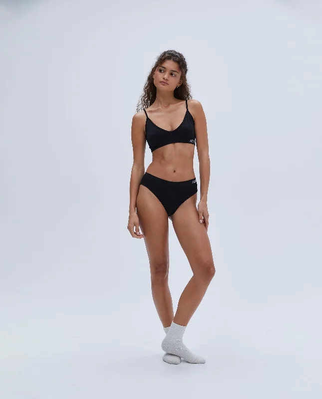 printed women sport bra with geometric patternsSeamless Intimate Brief - Black