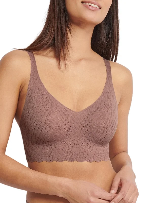 Underwire plunge wired bras for low - cut tops​ZERO Feel Bliss Bralette - Cacao