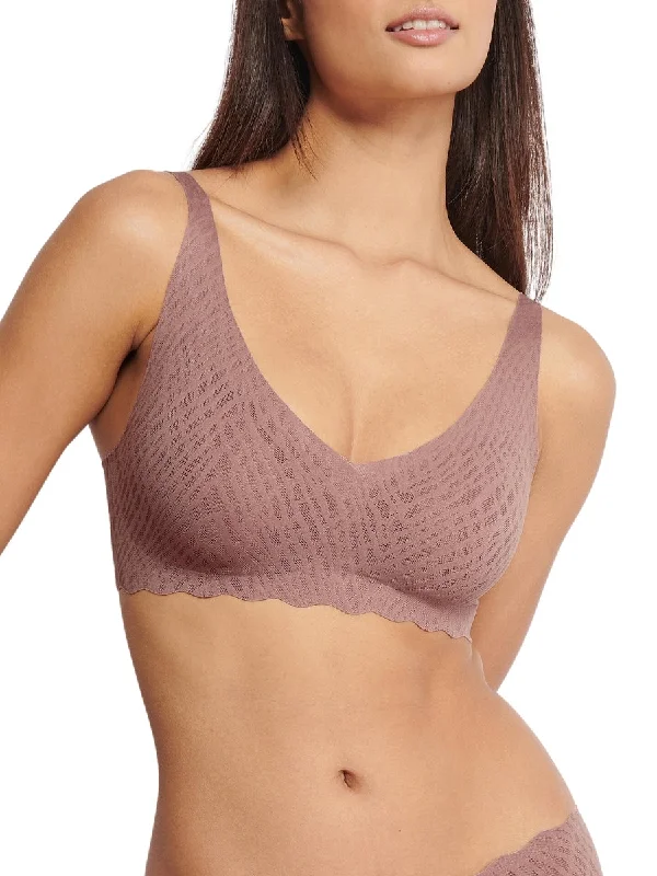 Underwire sports crop top wired bras for active wearZERO Feel Bliss Soft Bra - Cacao Underwire sports crop top wired bras for active wearZERO Feel Bliss Soft Bra - Cacao