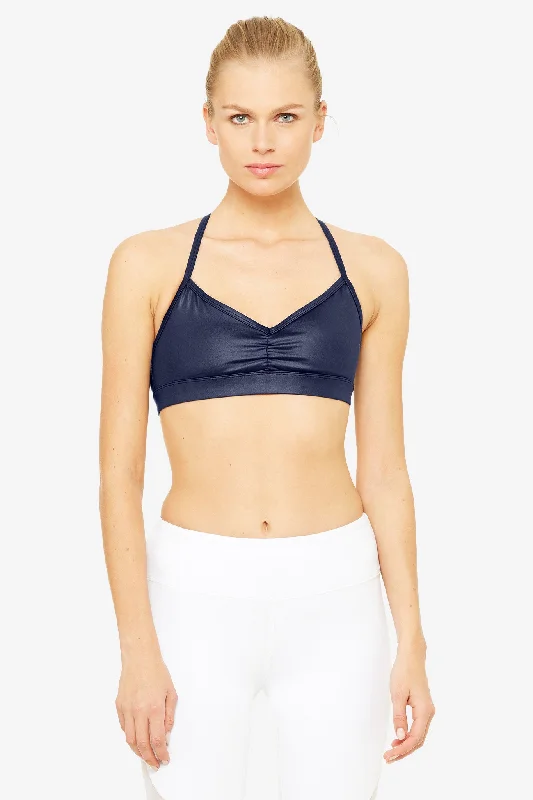 high impact convertible women sport braSunny Strappy Bra - Rich Navy Glossy