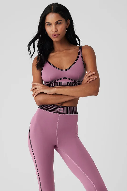 colorful women sport bra for a stylish lookAirlift Line Up Bra - Soft Mulberry