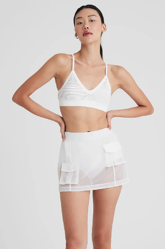 plus size friendly women sport bra designsSeamless Open Air Barely There Bra - White