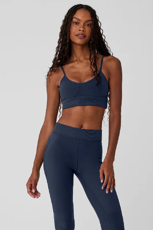 breathable women sport bra for ventilationAlosoft Head Start Bra - Navy