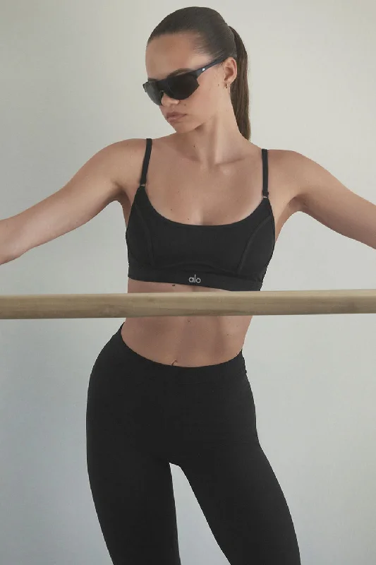 quick drying women sport bra for convenienceMesh Dream Glow Bra - Black
