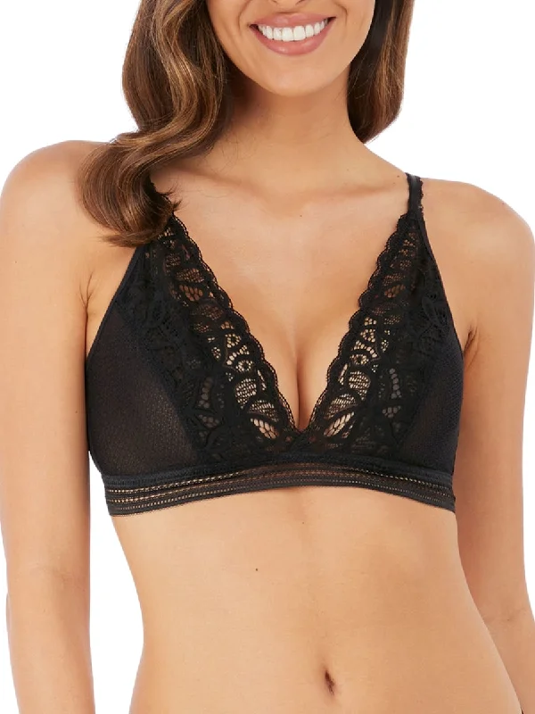 Underwire balconette sports wired bras for support​Raffine Bralette - Black