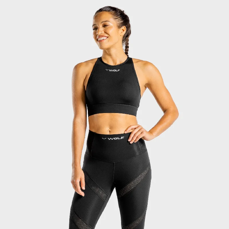 breathable women sport bra for ventilationWolf Sports Bra - Onyx