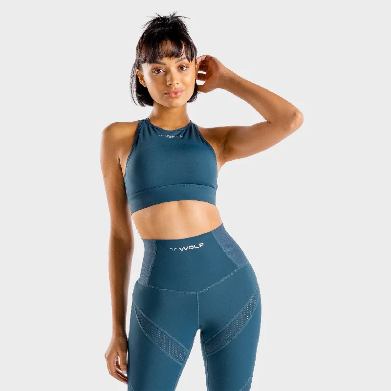 post - surgery women sport bra for support and comfortWolf Sports Bra - Peacock