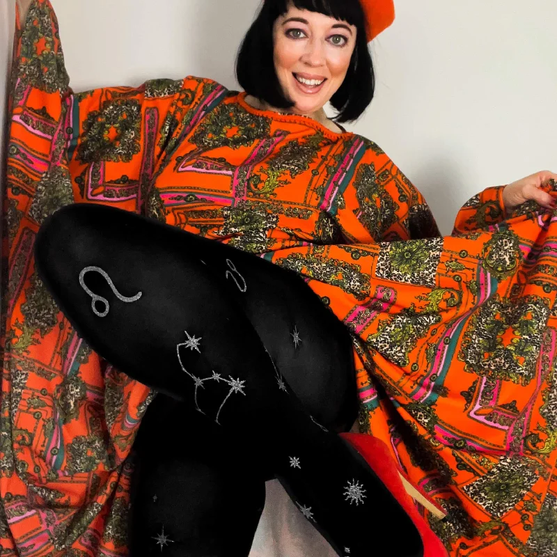 women tights with a diamond - pattern for a sophisticated styleZodiac Tights - Leo