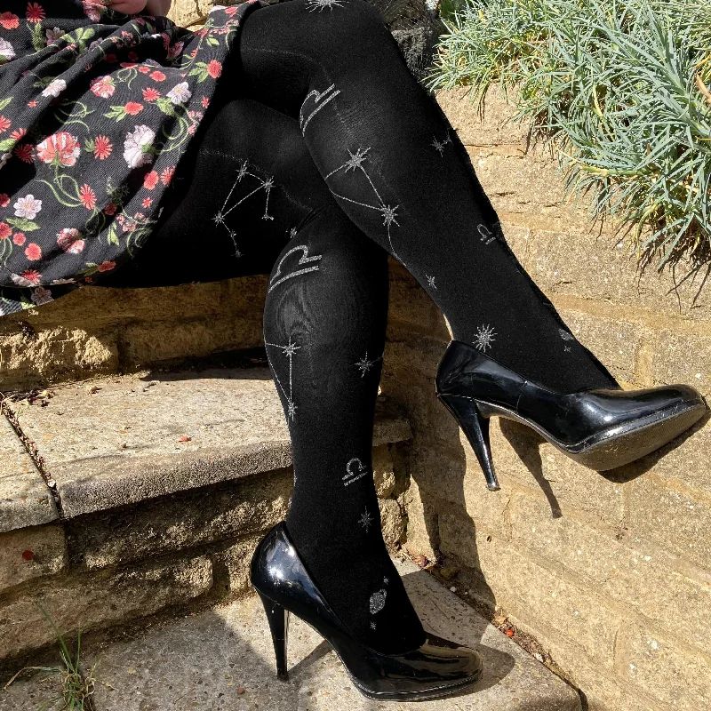 lace - trimmed women tights for a feminine feelZodiac Tights - Libra