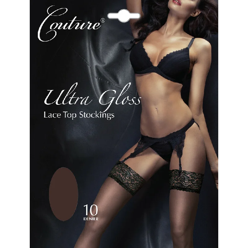Toddler - sized soft cotton stockingsCouture Ultra Gloss Lace Top Stockings 10 Denier Toddler - sized soft cotton stockingsCouture Ultra Gloss Lace Top Stockings 10 Denier