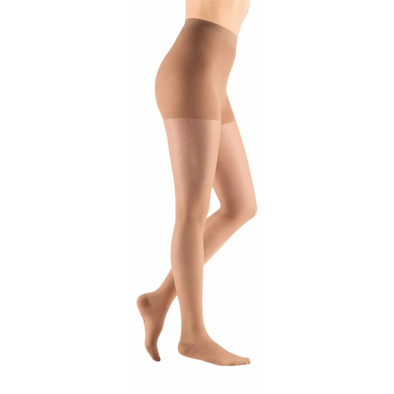 Leather - look thigh - high stockings​Mediven Sheer & Soft 8-15 mmHg Pantyhose