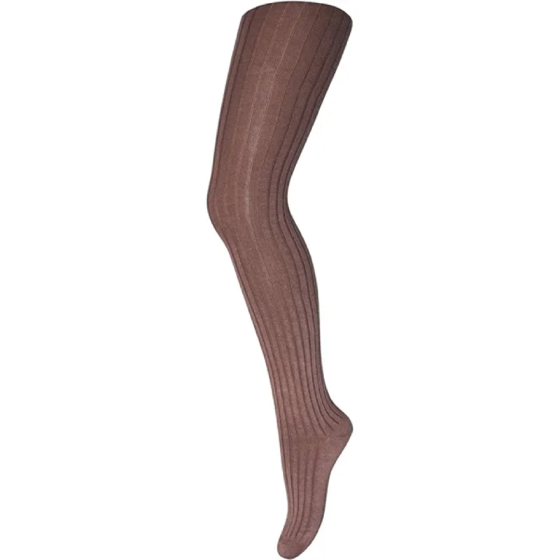 women tights for a Christmas party outfitMP 128 Wool Rib Tights 76 Brown Sienna