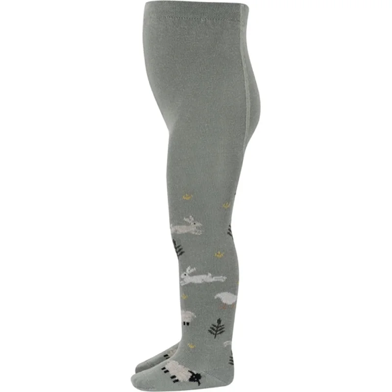 women tights with a blend of spandex for stretchMP 39108 Wool Olly Tights Lily Pad