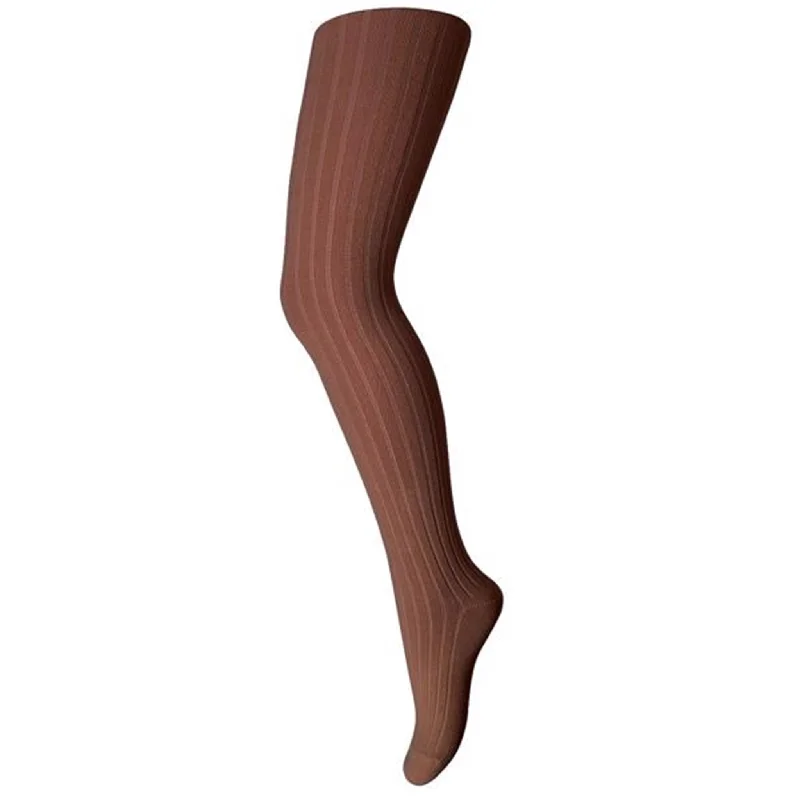 fleece - lined women tights for warmth in winterMP Cotton Rib Tights Chocolate