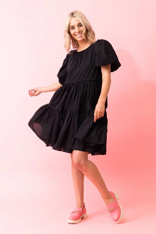 Brittany Cotton Dress Black