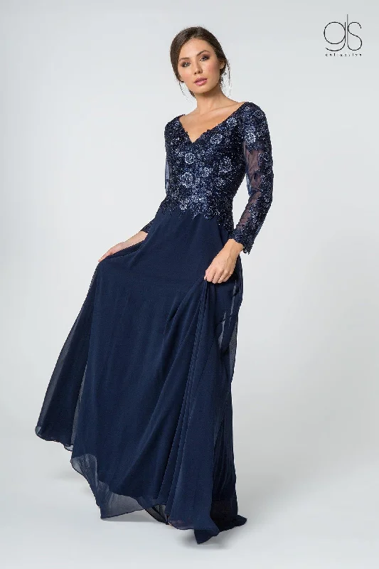 Formal Long Sleeve Mother of the Bride Chiffon Dress Sale