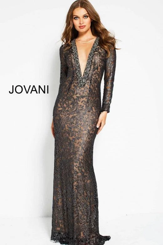 Jovani 54989 Formal Long Sleeve Evening Dress