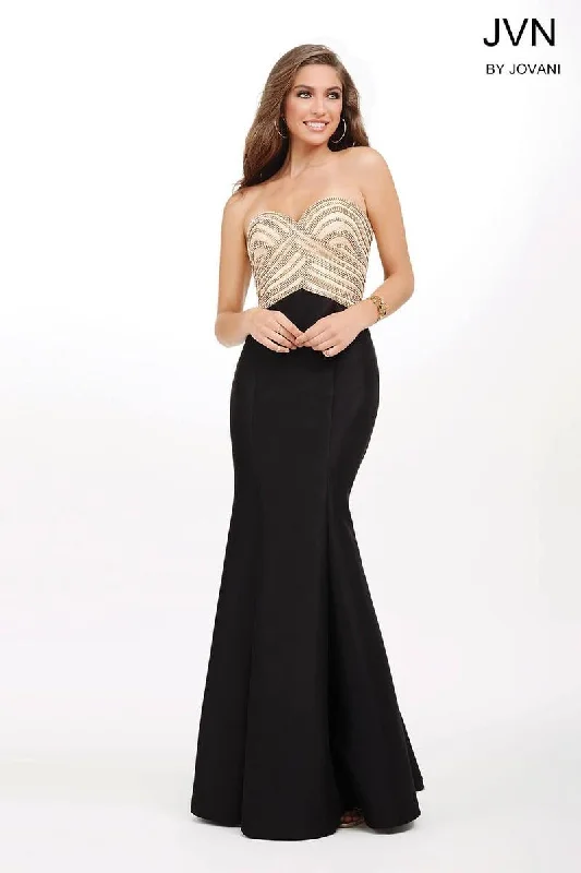 Jovani 33933 Long Strapless Beaded Prom Dress