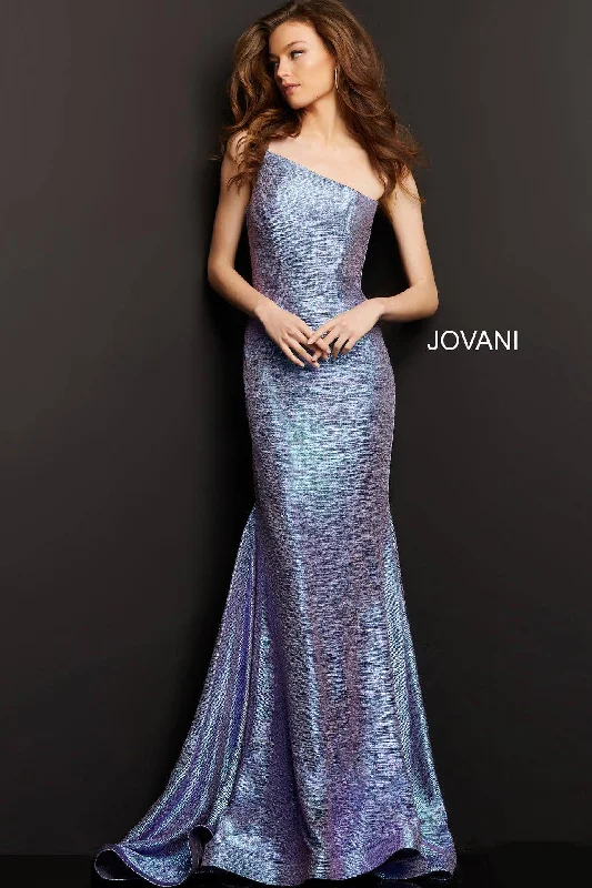 Jovani 03326 One Shoulder Long Prom Dress