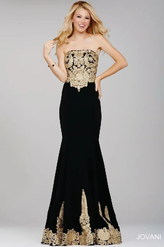 Jovani 33169 Strapless Formal Long Prom Gown