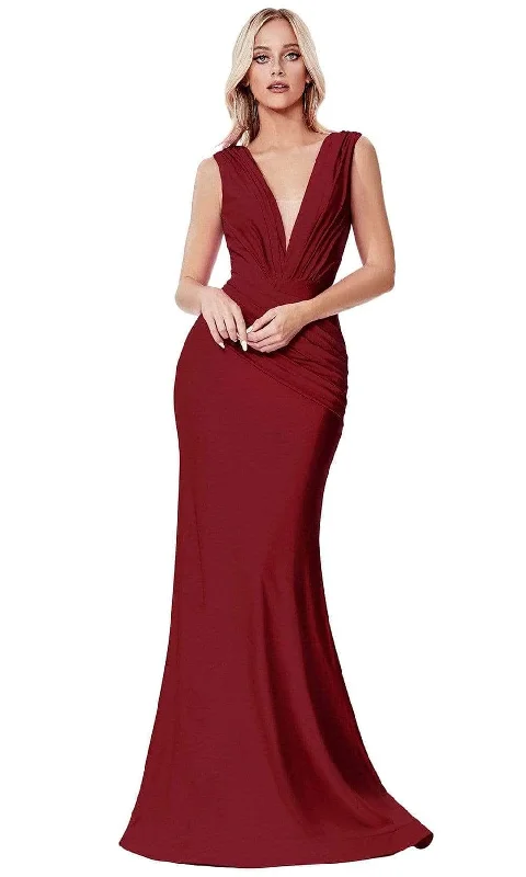 Ladivine CD912 - Sleeveless V Neck Mermaid Long Gown