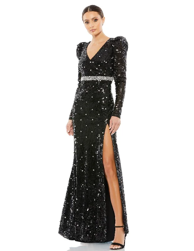 Mac Duggal 10736 Long Sleeve Formal Evening Gown