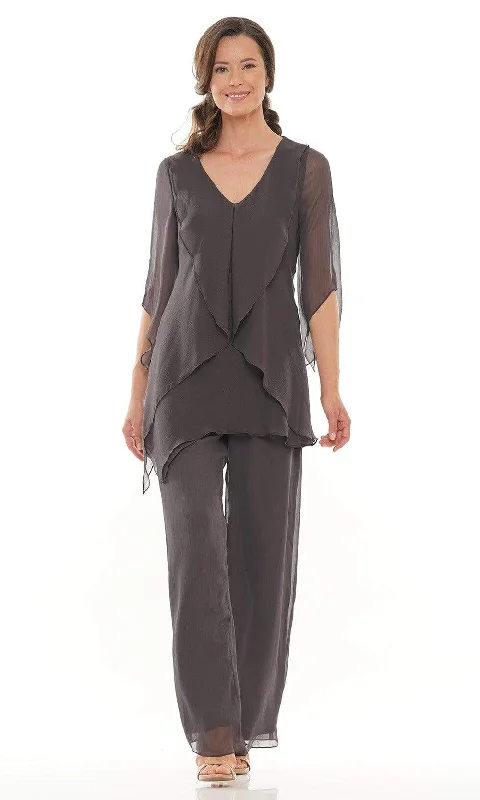 Marsoni by Colors - M308 V-Neck Half Sleeves Pantsuit