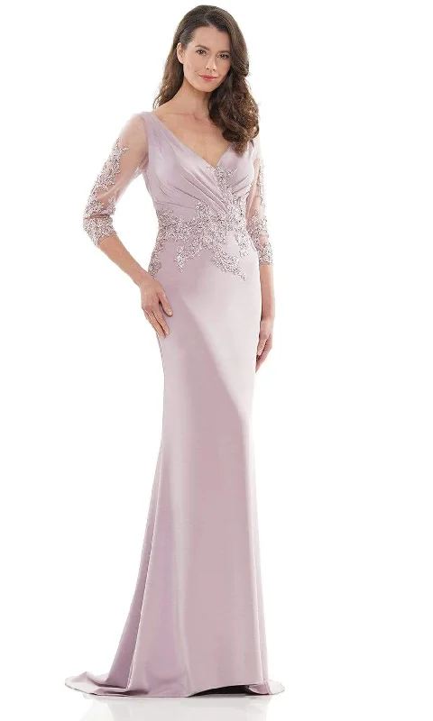 Marsoni by Colors - MV1145 Embroidery Detailed Polished Gown