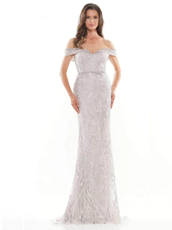 Rina Di Montella - RD2713 Embroidered Off Shoulder Trumpet Gown