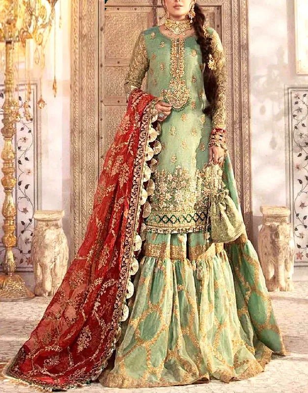 Embroidered Masoori Bridal Dress with Embroidered Organza Dupatta (DZ14548)