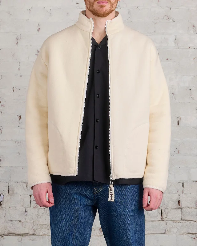 Jil Sander+ Sherpa Zip Jacket Eggshell