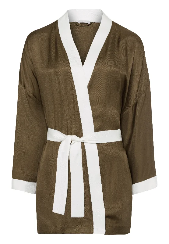 women robes made of luxurious silkNori Kimono | Strong Olive 76645-1717