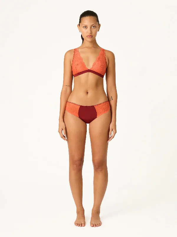 Low - rise glittery women thongs for party wear​Camille Thong Light-Moderate Bordeaux Red